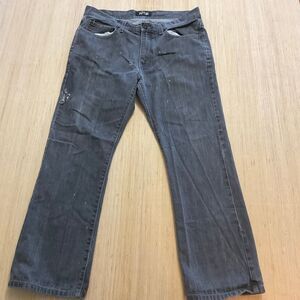Apt 9 size 36 (size 13 women) distressed Jeans black gray grunge work high rise